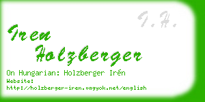 iren holzberger business card